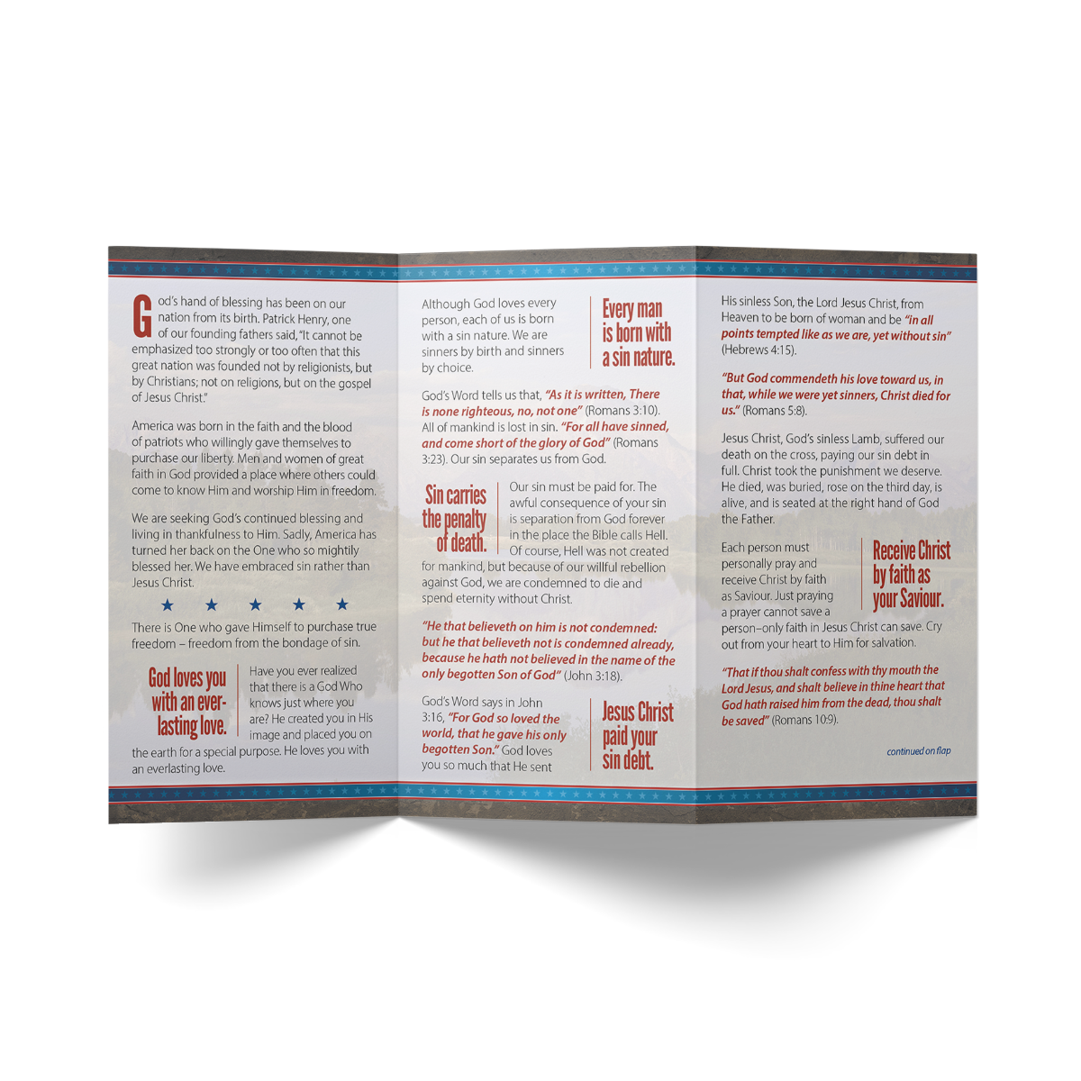God Bless America 250th Anniversary Gospel Tract » Founding Fathers